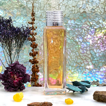 Load image into Gallery viewer, Egyptian Musk Light in a 30 ml Gift Bottle. A clear glass bottle with a fancy ribbed top. The perfect Unisex Gift!