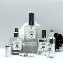 Load image into Gallery viewer, Sweet Frosted Pine Perfume Oil available in 1 ml sample, 7.5 and 15 ml Roll on, 15 ml and 1 oz. spray available. Parfumerie Scent.