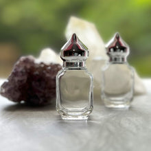 Cargar imagen en el visor de la galería, Cologne bottles that are 10 ml glass bottles with lids. Refillable Perfume Bottles for Amber White!