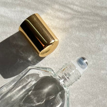 Load image into Gallery viewer, Fancy Glass Roll On Bottles 15 ml with Gold Cap