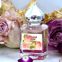 Load image into Gallery viewer, Istanbuli Rose is an intense rose aroma with citrus and aquatic notes. Slightly sweet and warm Rose Perfume.