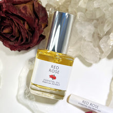 Load image into Gallery viewer, Red Rose Parfum Extrait is a lovely travel perfume bottle. Clean, Floral, Fresh, Warm, Earthy and Woody.