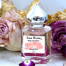 Load image into Gallery viewer, A very light and airy Rose fused with an ever so slight Green note. Available in a 15 ml gift bottle upon request.