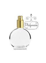 Cargar imagen en el visor de la galería, Perfume Bottle. Atomizer Bottle with Gold Sprayer Top with matching over cap. Spray bottle for Perfume Oils, Essential Oils, Fragrance Oils and Room Sprays.