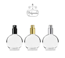 Cargar imagen en el visor de la galería, Perfume Bottles. Atomizer Bottles with Black, Gold and Silver Sprayer Tops with matching over caps. Spray bottles for Perfume Oils, Essential Oils, Fragrance Oils and Room Sprays.