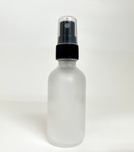 Cargar imagen en el visor de la galería, 2 oz. Fine Mist Perfume Bottle comes frosted with a black sprayer top. It can hold Perfume Oils or an Perfume Oil Blend of your choice for yourself or a Gift!