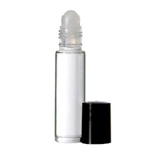 Load image into Gallery viewer, A SALE!!! CLEAR Glass Roll On Bottles - 10 ml - Plastic/PPE/Resin Rollerball Inserts - 1/3 oz.