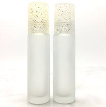 Load image into Gallery viewer, Frosted Roller Bottles 10 ml with Glitter Caps