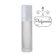 Load image into Gallery viewer, Frosted Roller Bottle with Silver Glitter Cap. A great Roll On Fragrance.