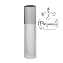 Load image into Gallery viewer, Frosted Roller Bottle with Silver Brushed Cap. This Travel Cologne Bottle is also perfect for your Roll On Perfume Oil.