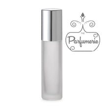 Load image into Gallery viewer, Frosted Roll On Bottle with Silver Shiny Cap. This is a great Perfume Roll On or Roll On Perfume Oil.