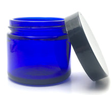 Load image into Gallery viewer, 1 oz. Cobalt Glass Straight Side Jar- Cosmetic Jar