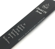 Load image into Gallery viewer, A beautiful black, sturdy and informative box to store your Essential Oil Incense or give it as a gift!
