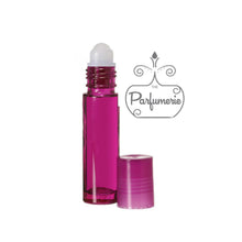Load image into Gallery viewer, Purple Roll On bottle with Plastic Rollerball Insert and Purple Cap