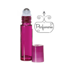 Load image into Gallery viewer, Purple Roller Bottle with Steel Rollerball Insert and Purple Cap