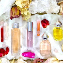 Load image into Gallery viewer, The Parfumerie's Perfume bottle options are 1 ml Sample Vial, 10 ml Roll On or Gift Bottle and a 30 ml Gift Bottle.