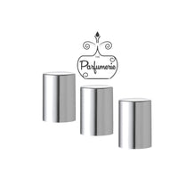 Load image into Gallery viewer, Metallic Silver Shiny Caps for 5 ml and 10 ml Roll On Bottles