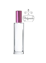 Cargar imagen en el visor de la galería, Tower Tall Style Perfume Bottle. Spray Bottle with Purple Sprayer Top with matching over cap.. Atomizer bottle is great for Essential Oils, Perfume Oils, Fragrance Oils and Room Sprays.