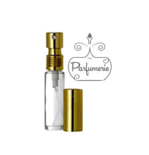 Cargar imagen en el visor de la galería, Perfume Bottles. 10ml Perfume Spray bottle. Clear Glass with Gold Atomizer Sprayer Top and Over Cap for Perfume Oils, Essential Oils or Fragrance Oils.