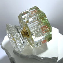 Cargar imagen en el visor de la galería, Crystal Perfume Bottle - Octagonal Base, Yellow/Orange Design