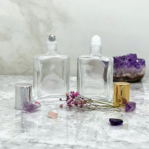 10 ml Perfume Bottles with plastic or steel roller balls. These make the perfect roll on bottle for your perfume supplies.