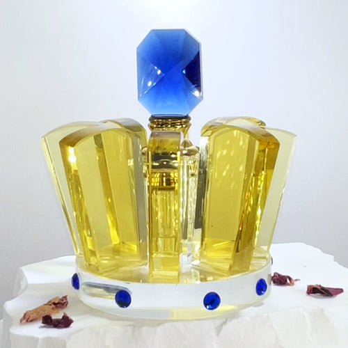 Crystal Perfume Bottle - Elegantly Crowned