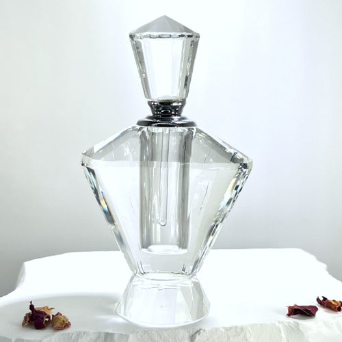 Crystal Perfume Bottle - Tapered Crystal Vintage Style