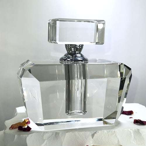Crystal Perfume Bottle - Art Deco Style
