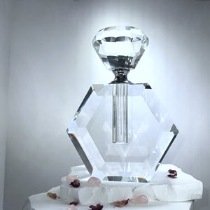 Crystal Perfume Bottle - Hexagonal