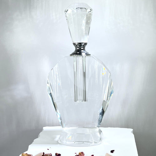 Crystal Perfume Bottle - Deco Shape - Keystone Top