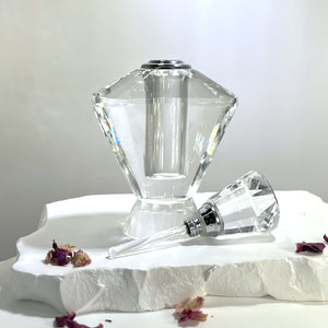 Crystal Perfume Bottle - Tapered Crystal Vintage Style