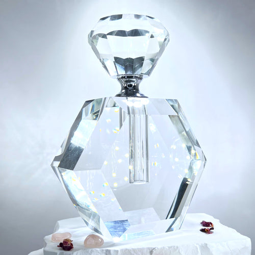 Crystal Perfume Bottle - Hexagonal