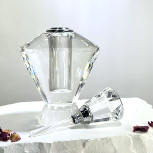 Crystal Perfume Bottle - Tapered Crystal Vintage Style