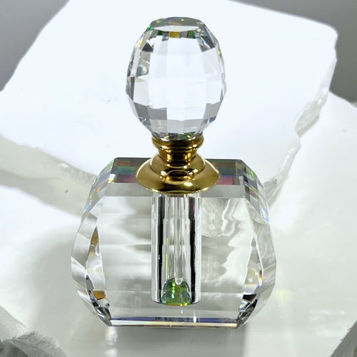 Crystal Perfume Bottle - Aurora Borealis - Small