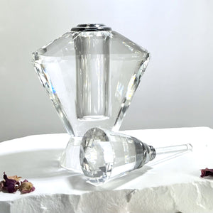 Crystal Perfume Bottle - Tapered Crystal Vintage Style