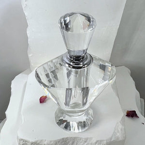 Crystal Perfume Bottle - Tapered Crystal Vintage Style