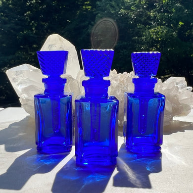 Attar Bottles, Glass Bottles, Cobalt Blue Perfume Bottles offered by The Parfumerie.