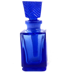 Cobalt Blue Glass Perfume Bottle