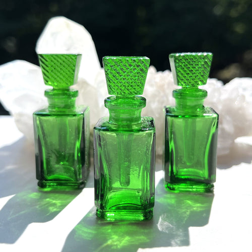 Attar Bottles, Glass Bottles, Green Perfume Bottles offered by The Parfumerie.