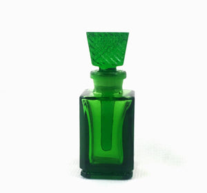 Attar Bottle - 9 ml Fancy - Squared Edges - Green