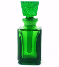 Load image into Gallery viewer, Green Glass Perfume Bottle