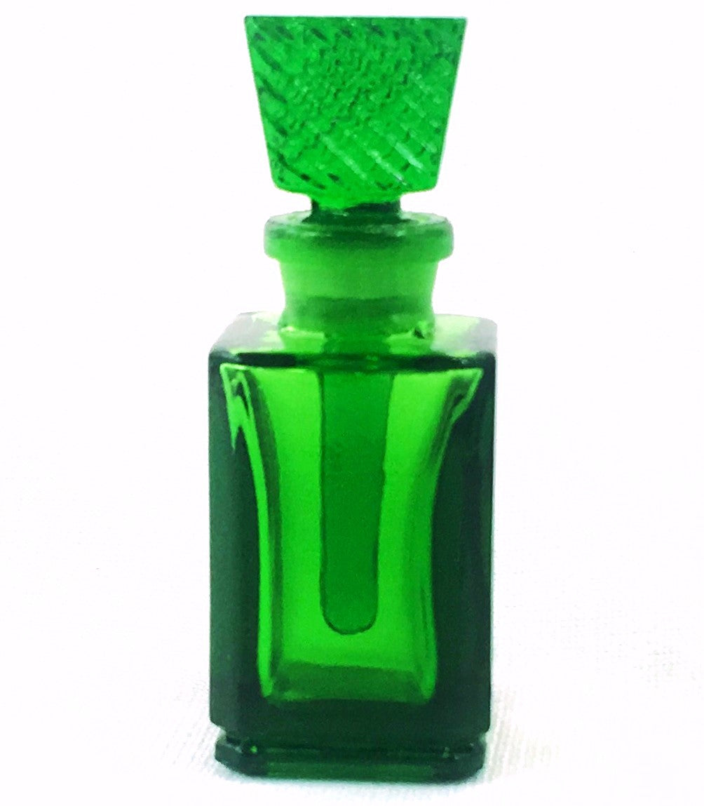 Green Glass Perfume Bottle