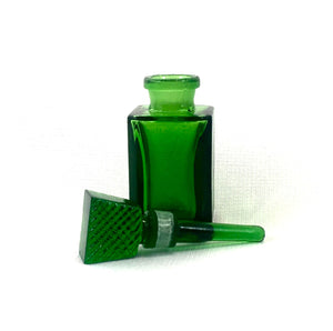 Attar Bottle - 9 ml Fancy - Squared Edges - Green