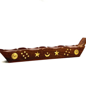 Boat Incense Burner closed to show full view of box.