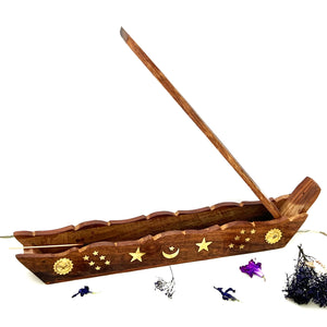The Parfumerie offers an Incense Burner that has a compartment to hold extra incense sticks.