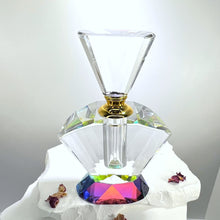 Cargar imagen en el visor de la galería, Crystal Perfume Bottle - Aurora Borealis - Large