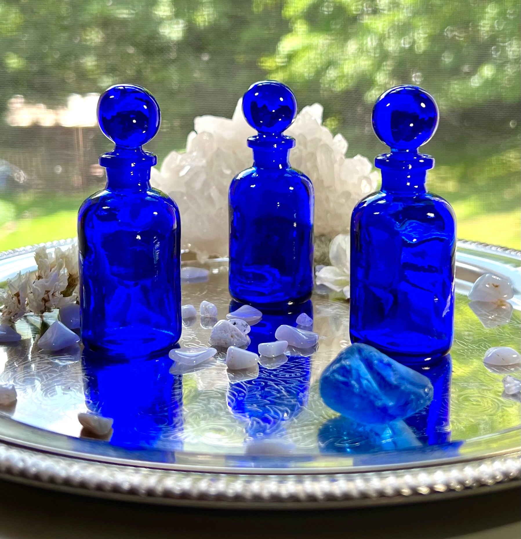 1/2 Ounce (15 ml) Cobalt Blue Glass Bottle