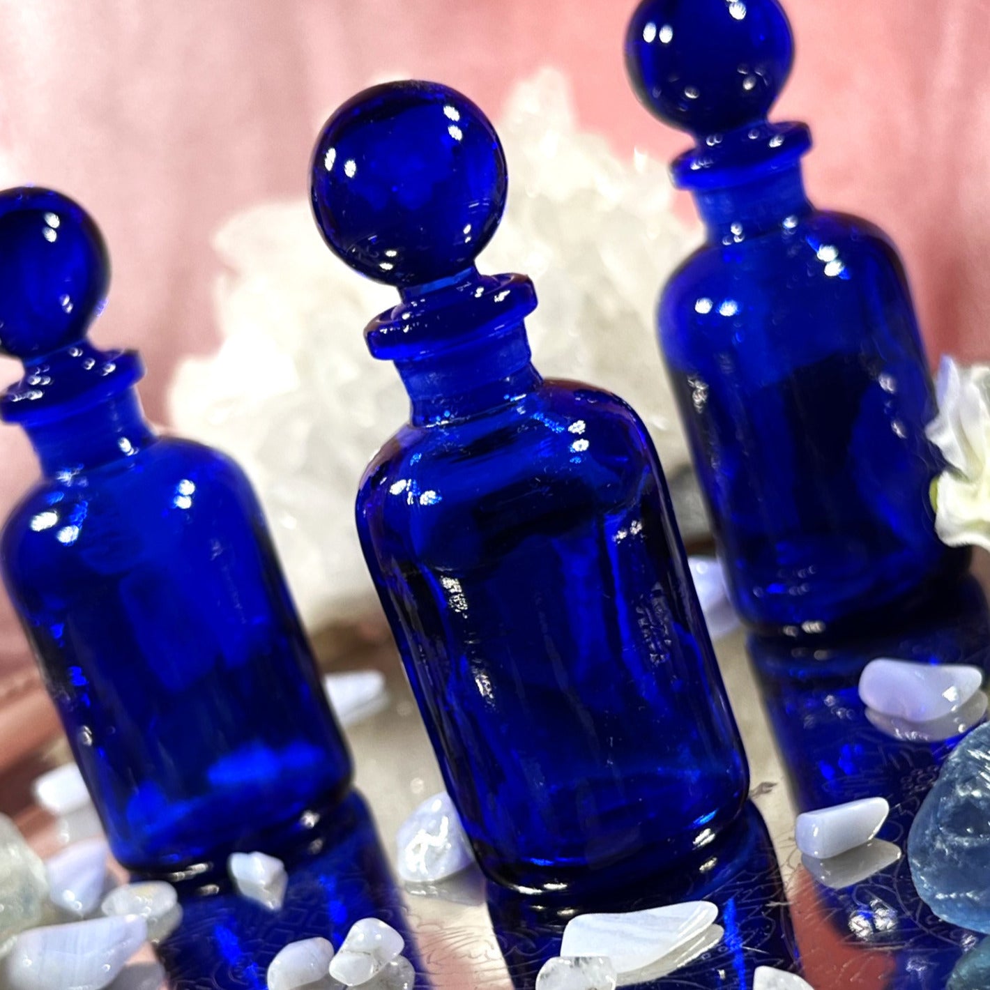 1/2 Ounce (15 ml) Cobalt Blue Glass Bottle