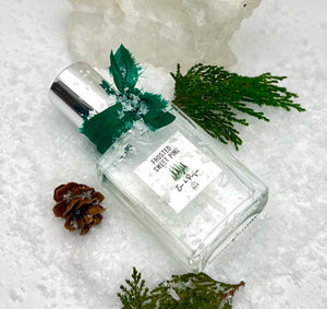 Sweet Frosted Pine Perfume Oil at The Parfumerie. 1ml sample, 7.5 and 15 ml Roll on, 15 ml and 1 oz. spray available.