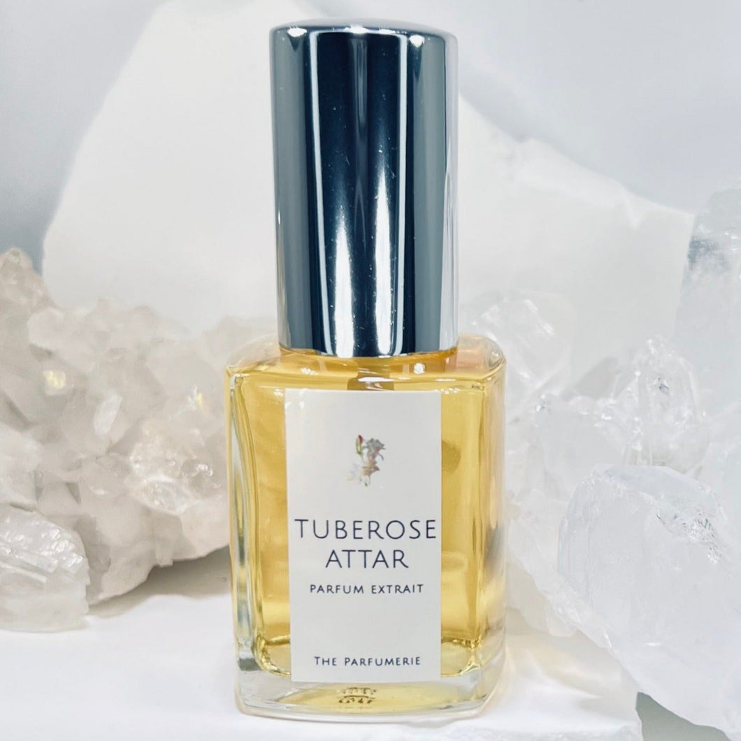 30 ml Parfum Extrait Concentrate is offered with Certified Organic Cane Alcohol in a beautiful spray bottle.